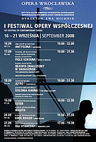I Festiwal Opery Współczesnej  Wrocław Opera